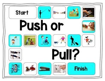 Forces and Motion Review: Push and Pull Board Game! (NGSS- K-PS2-1 ...