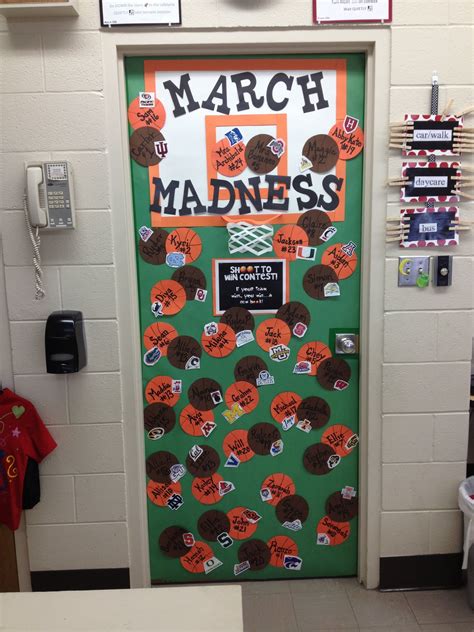 March Madness Door Our March Door Whoever's team wins, wins a new book ...