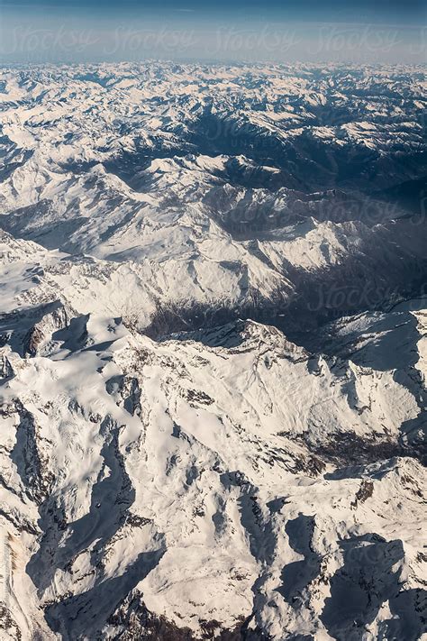 Aerial view of mountains - Stock Image - Everypixel