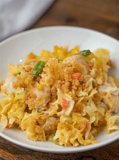 Creamy Chicken Noodle Casserole (w/ Crispy Top!) - Dinner, then Dessert