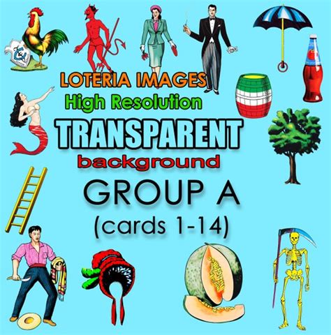 High Resolution Loteria Images With Transparent Backgrounds - Etsy