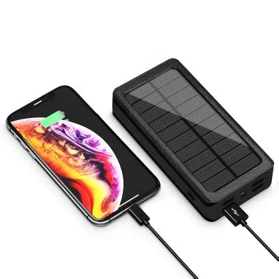 Outdoor Solar Power Bank 30000mAh Camping Light Portable Power Bank ...