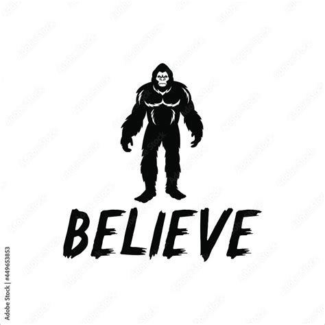 Sasquatch believe logo with masculine design style Stock Vector | Adobe ...