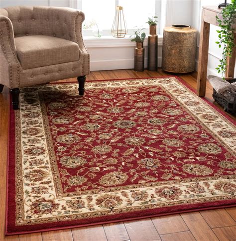 Well Woven Persian Oriental Red Ivory Blue Green Area Rug - Walmart.com