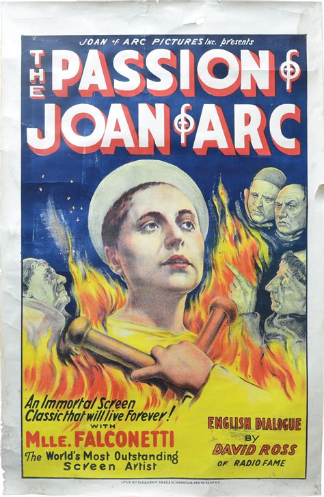 The Passion of Joan of Arc (Original US poster for the 1933 sound reissue of the 1928 film) by ...