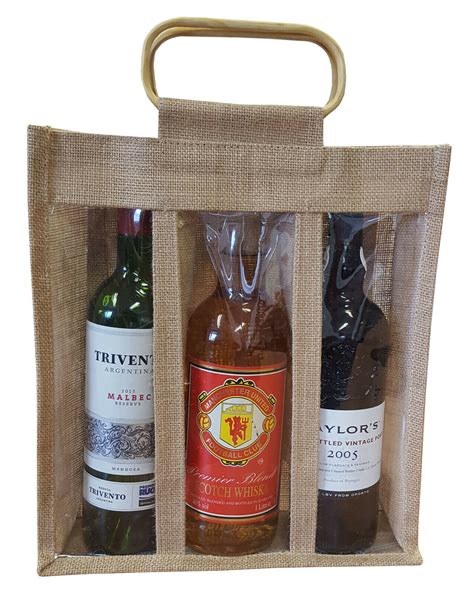 Jute Wine Bottle Bags 3 Sizes available in Single Double or Triple | Packaging Shack