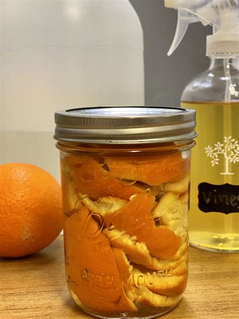 DIY Orange Peel Vinegar Cleaner • The Crunchy Ginger