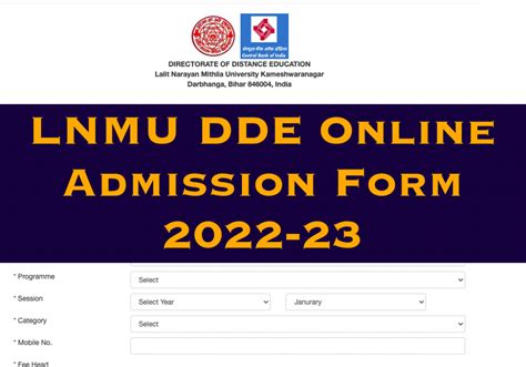 DDE LNMU Admission 2024 Online Application Form Dates for UG & PG