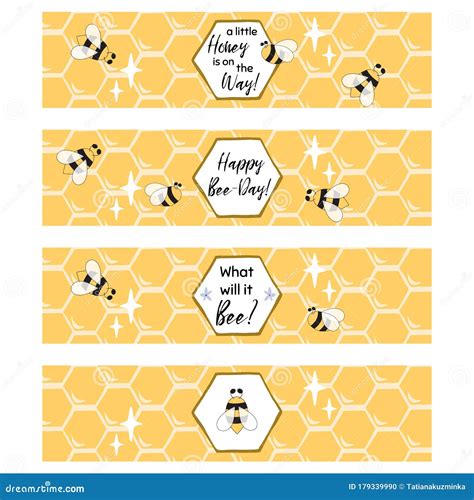 Printable Water Bottle Labels for Bee Party. Drink Labels Bee Birthday ...