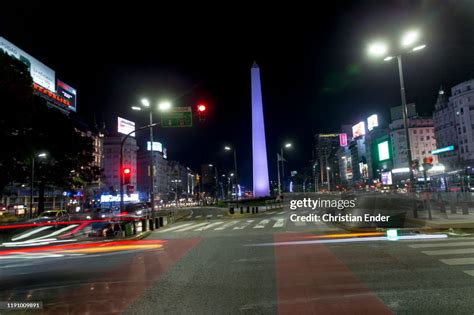 Obelisco De Buenos Aires At Night High-Res Stock Photo - Getty Images