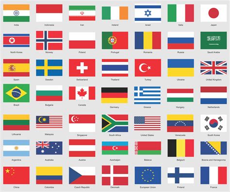 Flags Of Different Countries - 20 Free PDF Printables | Printablee