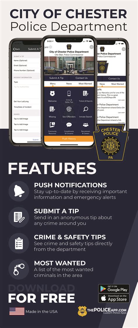 Chester Police Department Mobile App | City of Chester