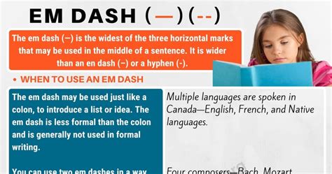 Em Dash (—) When to Use an Em Dash (Long Dash) - Punctuation Marks