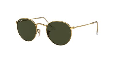 Round Metal Sunglasses in Gold and Green - RB3447 | Ray-Ban® US