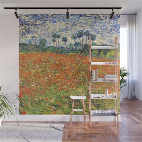 Poppy Field by Vincent van Gogh, 1890 painting Wall Mural by ...