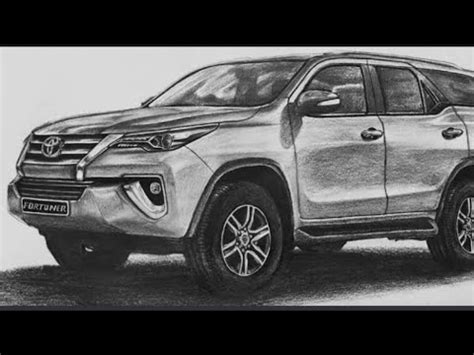 Car Drawing/Fortuner /Art by DHRUV PRAJAPATI - YouTube