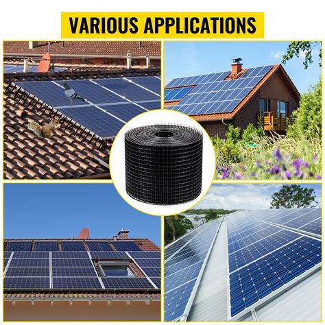 VEVOR Solar Panel Bird Wire, 8inch x 98ft Critter Guard Roll Kit, Solar Panel Guard w/ 50pcs Tie ...