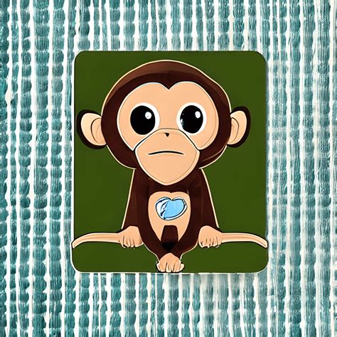 Adorable Monkey Stickers · Creative Fabrica