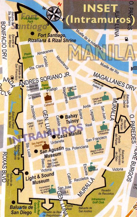 Manila Philippines : Intramuros Map