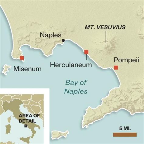 Volcano Map Of Pompeii | Volcano Erupt