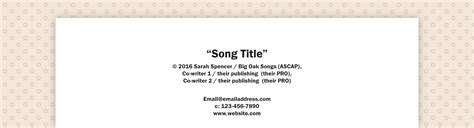 Creating Song Lyrics / How I Format All My Lyric Sheets Songfancy ...