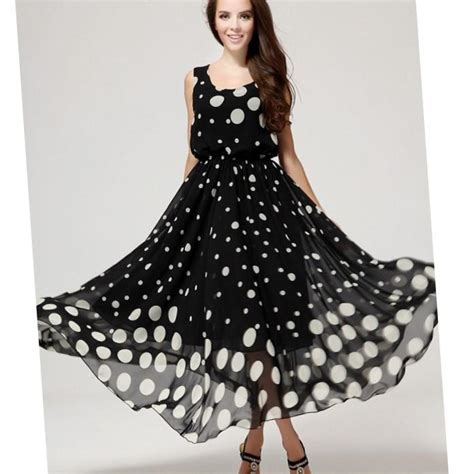 Plus size black and white polka dot dress - PlusLook.eu Collection