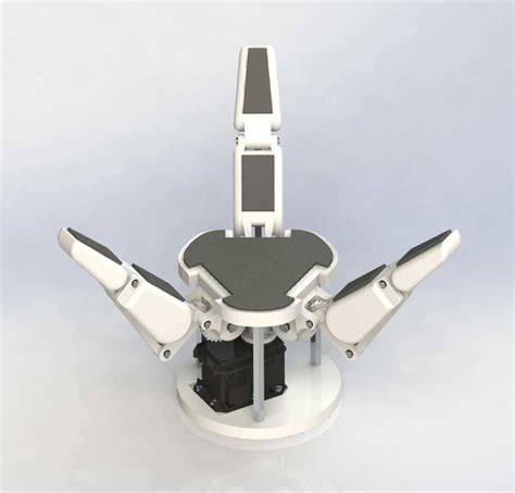 Three fingered gripper CAD assembly model (a) and a 3D printed... | Download Scientific Diagram