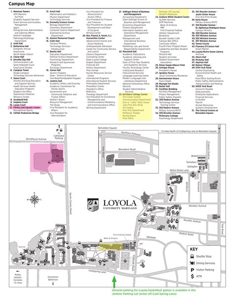 Loyola University Maryland Campus Map – Map Vector