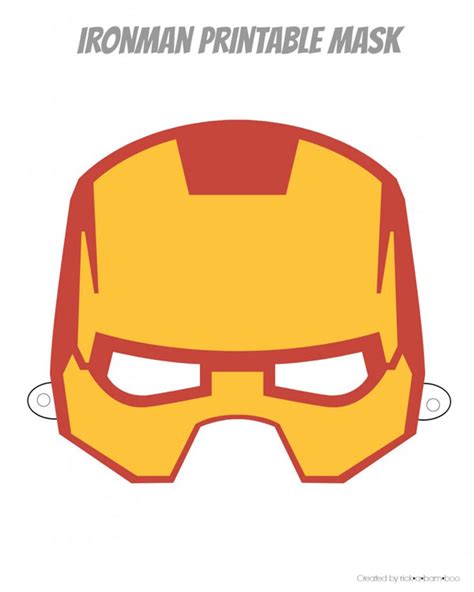 Superhero Mask Colored Printable