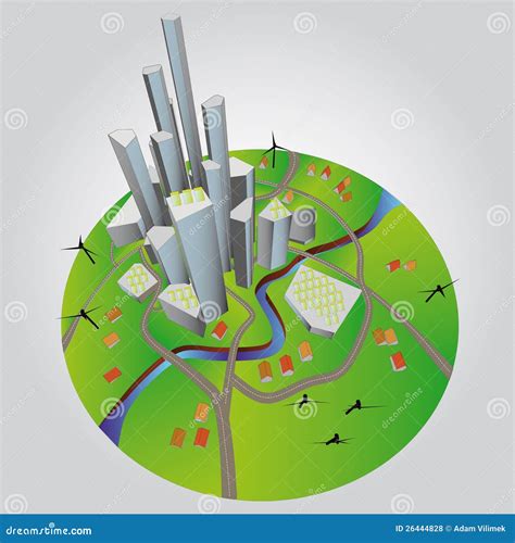 Sustainable City Development Illustration Stock Illustration ...