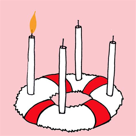 First advent candle lit - advent wreath - GIF Animation by Tonicprints