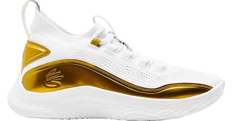 Under Armour Curry Flow 8 Basketball Shoes in Gold/White (White) for ...