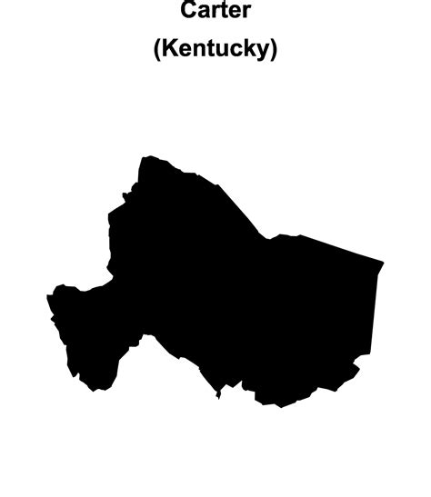 Carter County, Kentucky blank outline map 46721141 Vector Art at Vecteezy