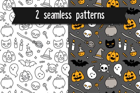 Halloween doodles and patterns ~ Illustrations on Creative Market