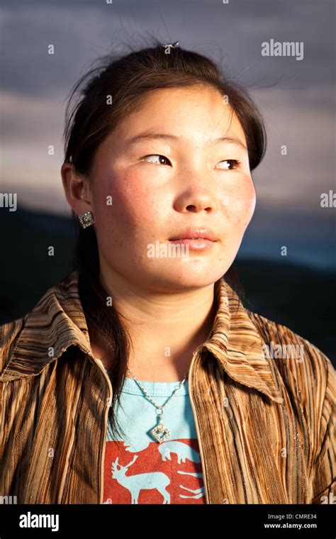 Mongolian people take pose at northern Mongolia Stock Photo - Alamy