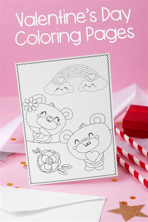 Valentine's Day Coloring Pages, PDF Coloring Book, Printables for Kids ...