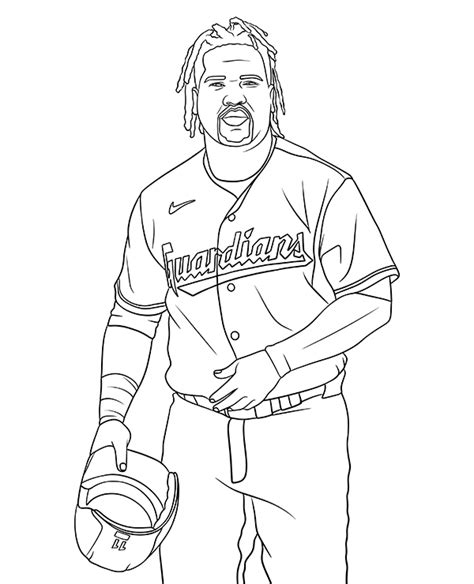 Jose Ramirez coloring page baseball player