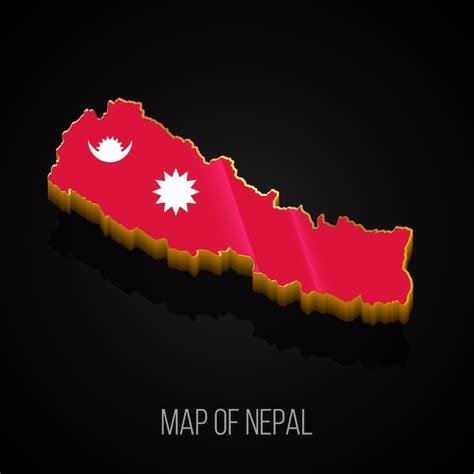 Premium Vector | 3D Map of Nepal