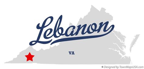 Map of Lebanon, VA, Virginia