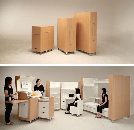 Mobile furniture. Great for really small efficiency apartments or dorms ...