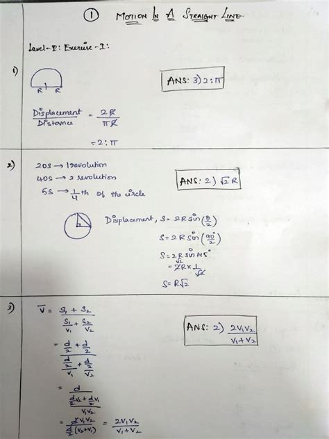 Motion in a Straight Line | PDF