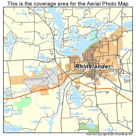 Aerial Photography Map of Rhinelander, WI Wisconsin