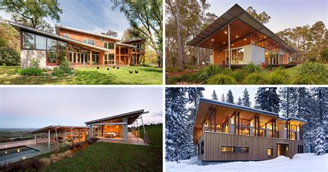 16 Examples Of Modern Houses With A Sloped Roof