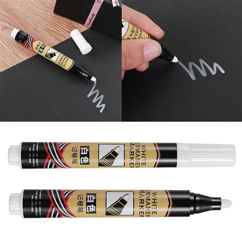 1/5PCS Waterproof Permanent Marker Pen Singular White Oil Ink Marker ...