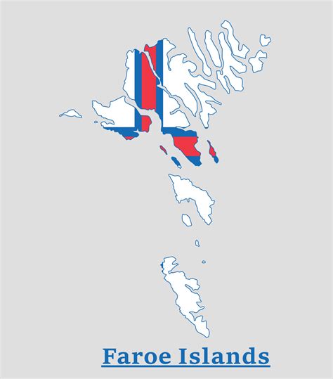 Faroe Islands National Flag Map Design, Illustration Of Faroe Islands Country Flag Inside The ...