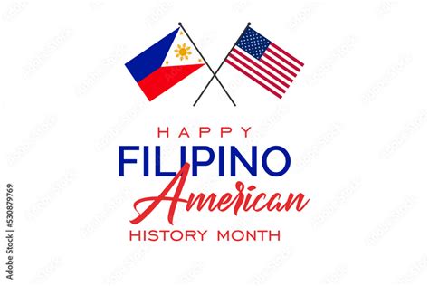 Filipino American History Month. Holiday concept. Template for background, banner, card, poster ...