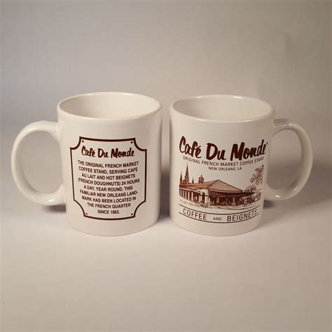 Cafe Du Monde Mugs Lot of 2 Coffe and Beignets French Market New Orleans La. #CafeDuMonde | Cafe ...