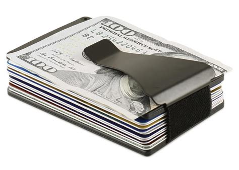 RFID Aluminum Wallet & Money Clip with Expandable Credit Card Holder