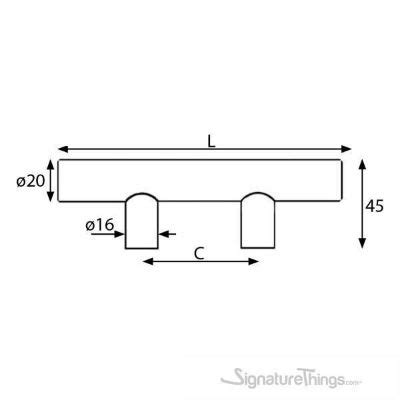 Crystal Polished Chrome Bar Pulls | SignatureThings