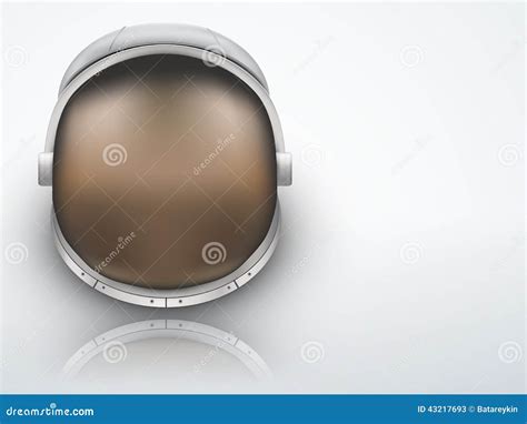 Light Background Astronaut Helmet with Reflection Stock Vector ...